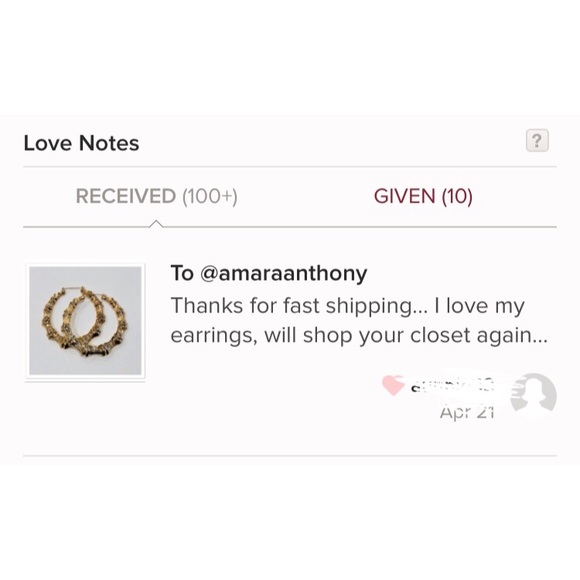 Gold Tone Large Bamboo Earrings - Picture 4 of 4